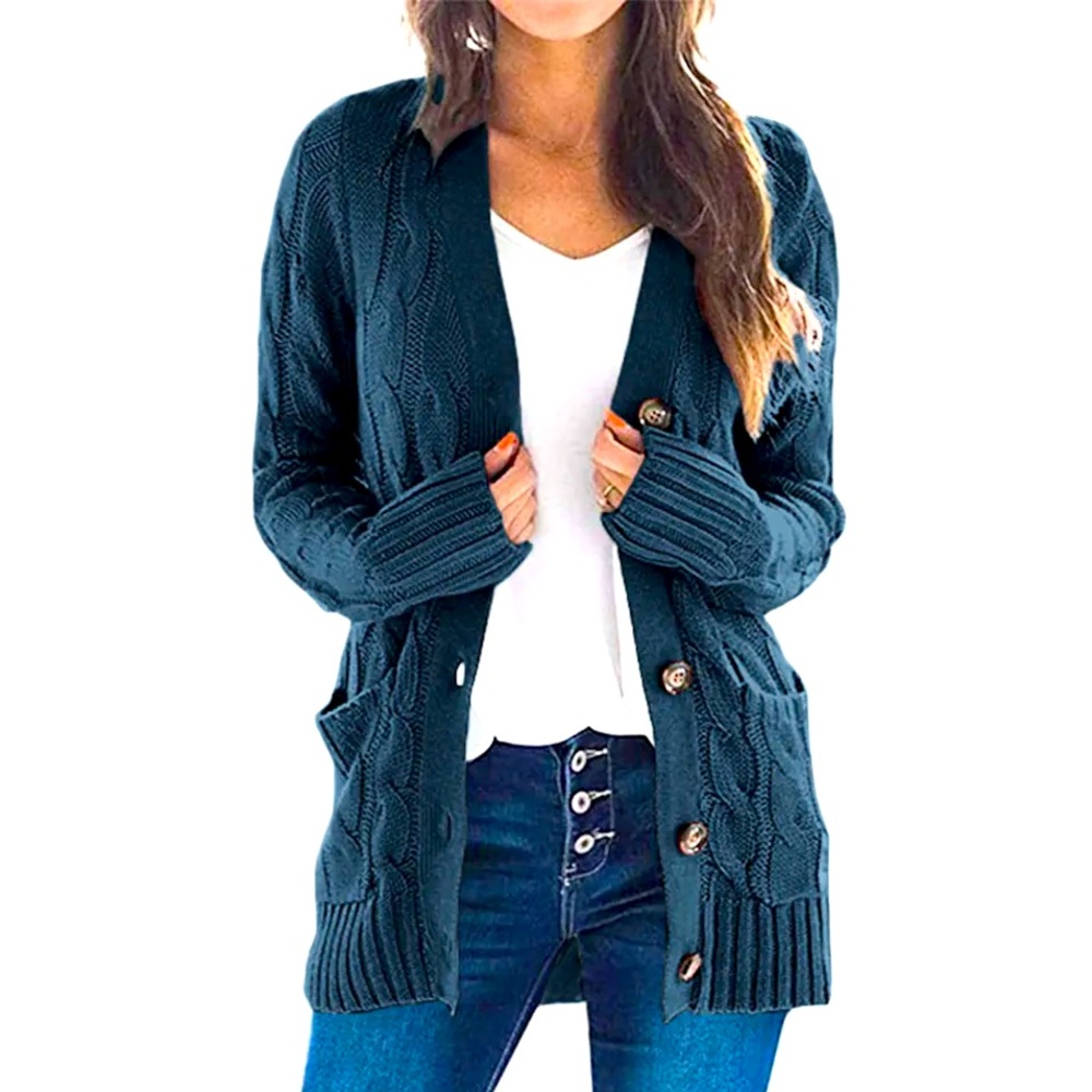 NWT PRETTYGARDEN Chunky Cable Knit Long Cardigan Sweater XL